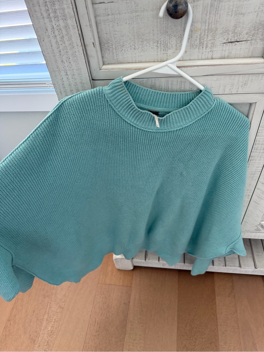 Free People Women’s Aqua Crewneck Sweater